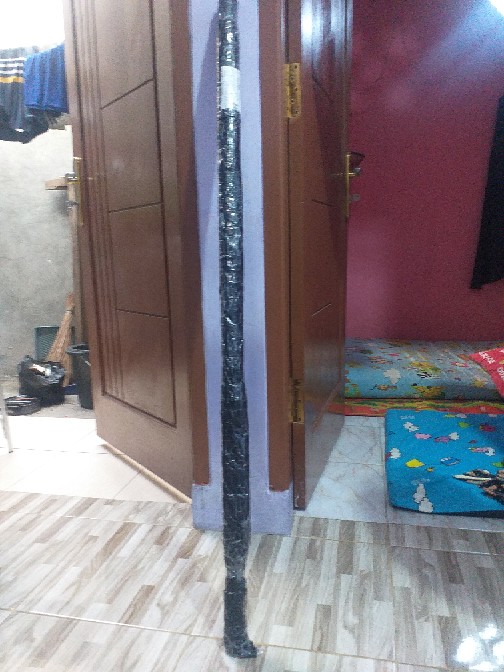 Tiang Tirai Stainless Lurus Tanpa Sekrup 140cm - 260cm