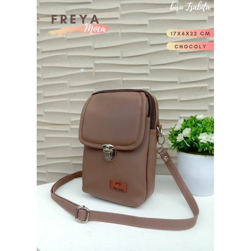 TAS FREYA SLINGBAG CHOCOLY HP BY BRAND BIRU TSABITA ORIGINAL