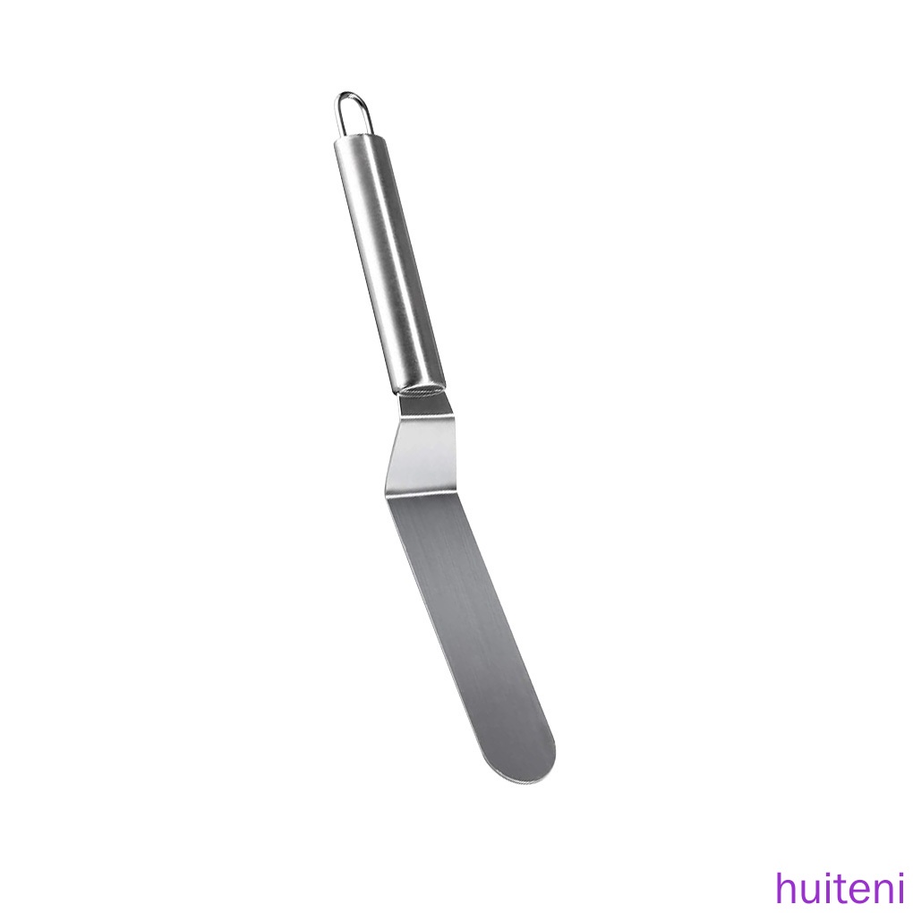 Spatula Bahan Stainless Steel Dengan Lubang Ukuran 10 Inch Untuk Dekorasi Kue