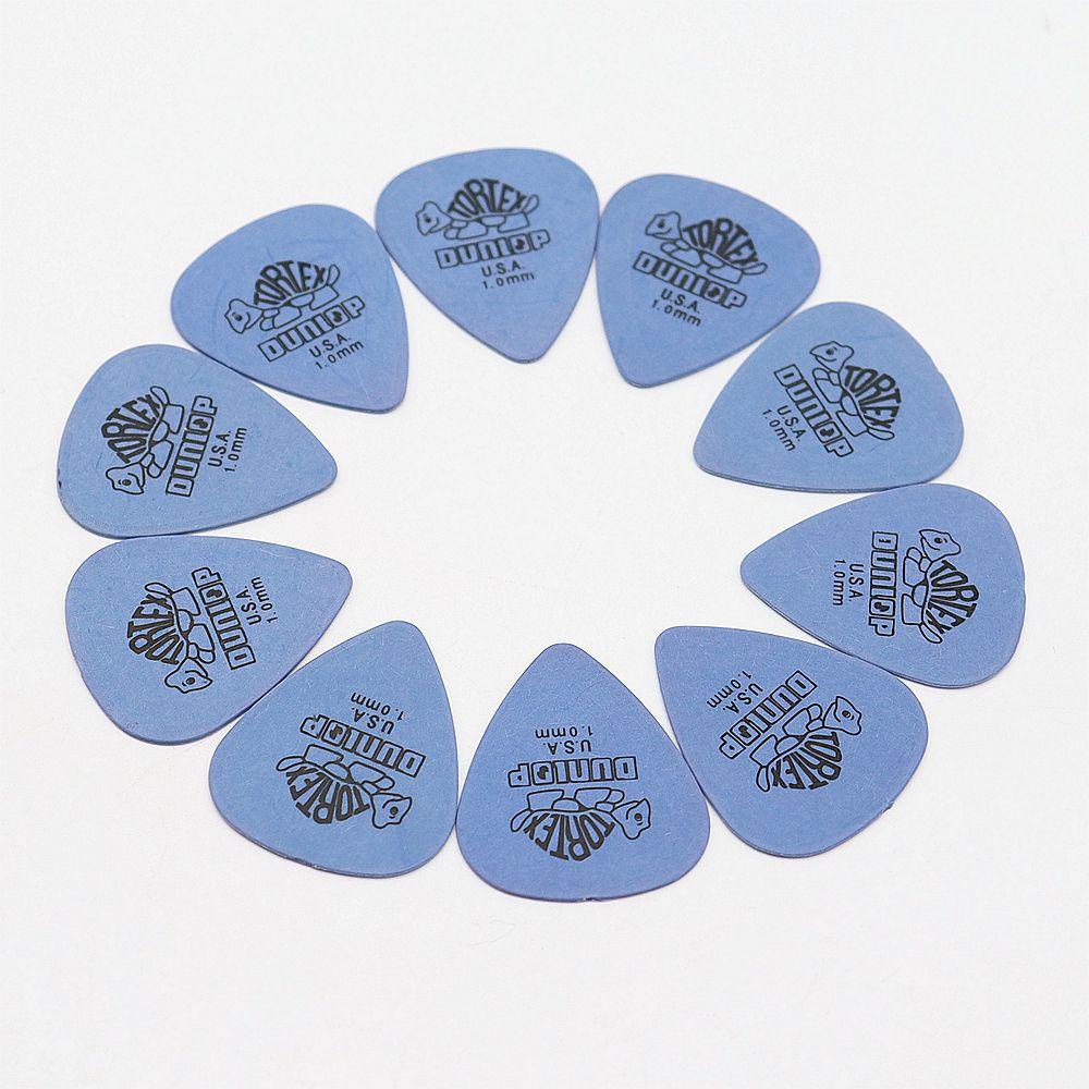 Lanfy Dunlop Guitar Picks 0.5/0.6/0.73/0.88/1.0/1.14mm 10pcs Vintage Grip Gitar Segitiga Mediator Bass Aksesoris Gitar Plectrum