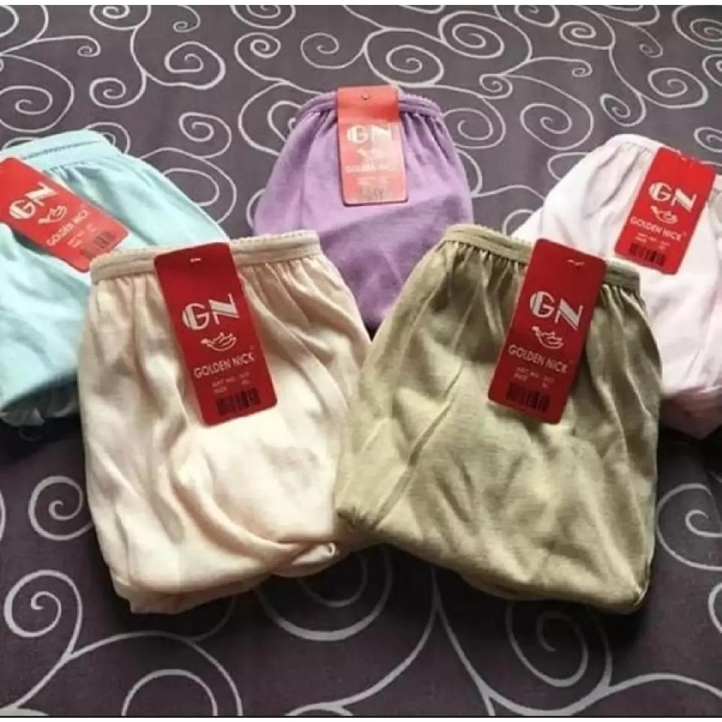 6 Pcs Celana Dalam Golden Nick 937 &amp; 939 CD Wanita Celana Dalam Wanita Size M L XL 3L