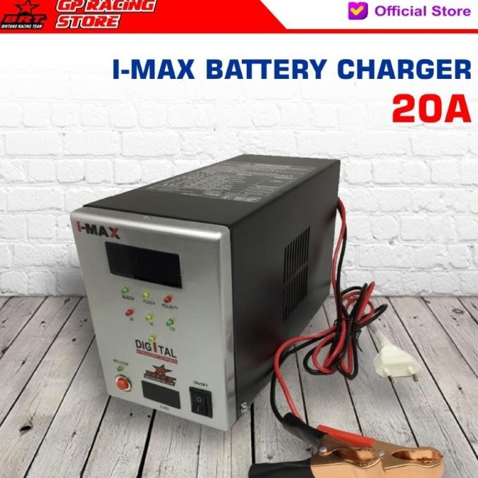 Jual Original Digital Imax Battery Charger BRT Cas Aki Motor 20A