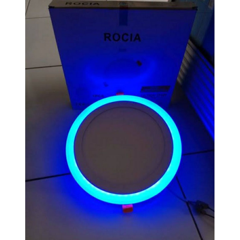 lampu led panel plafon dua warna 12+4