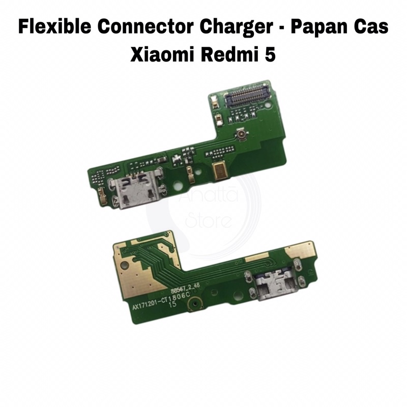 FLEXIBLE KONEKTOR XIAOMI REDMI 5 CAS CHARGER + MIC / PLUG IN CON TC CONNECTOR BOARD PAPAN