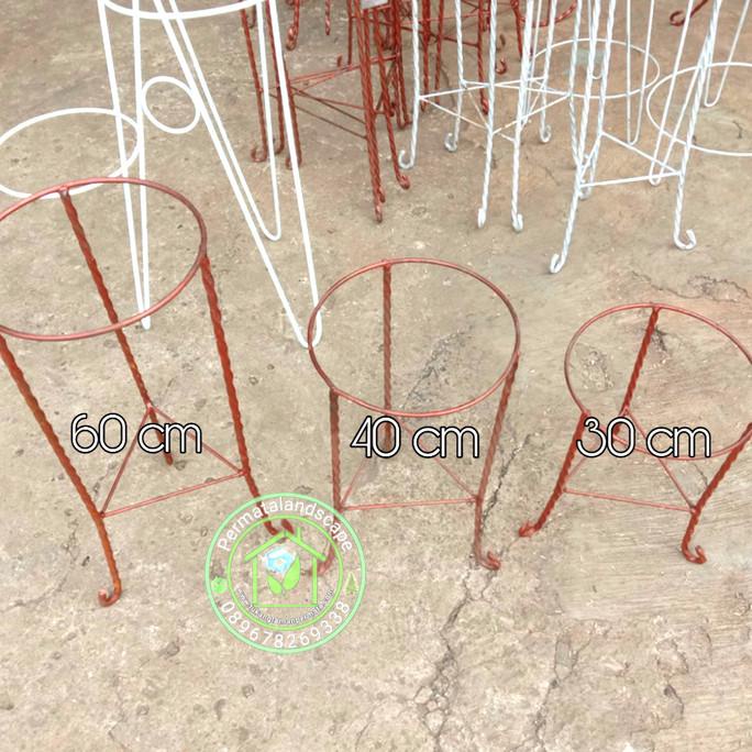 Standing flower tinggi 30 cm | Rak pot besi | Rak tanaman hias