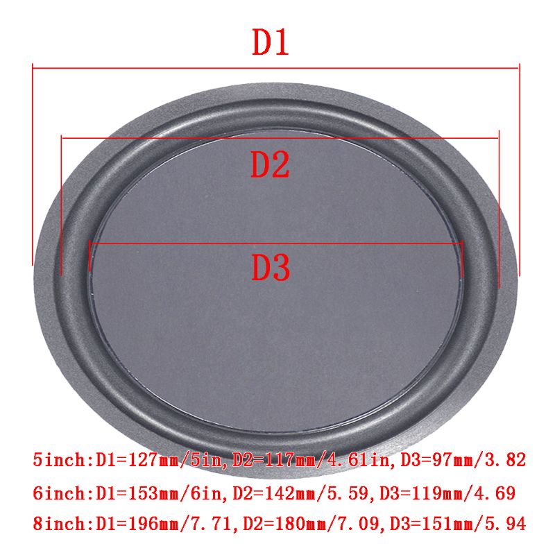 btsg 2Pcs Woofer Speaker Passive Radiator 5/6.5/8 Inch Sponge Edge Diaphragm Auxiliary Strengthen Bass Vibration Membrane
