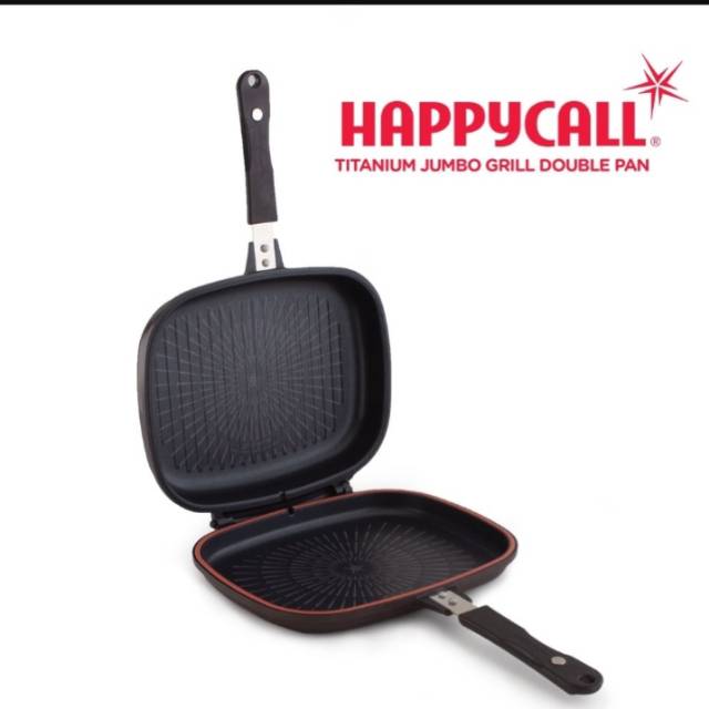 Happy call titanium jumbo grill double pan