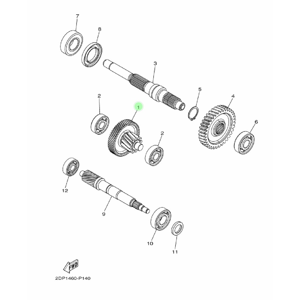 gir gear gigi rasio gardan susun tingkat 12T 56T nmax n max lama old &amp; new connected original ygp 2DP-E7410-31