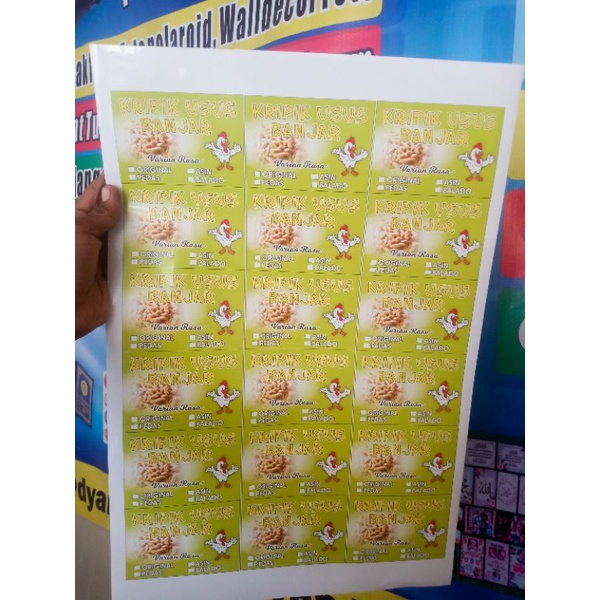 COD/BAYAR DITEMPAT CETAK STICKER UKURAN A4 &amp; A3