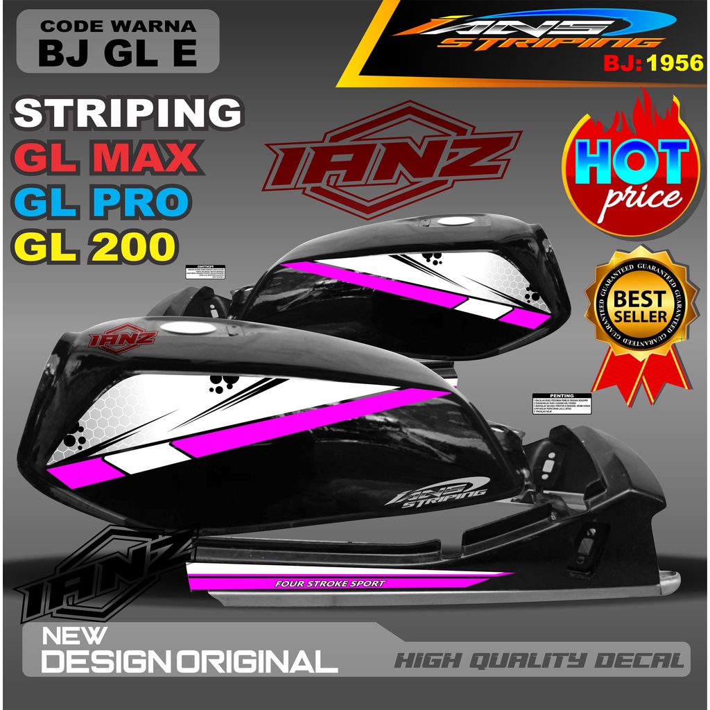 VARIASI STRIPING  GL PRO  / STRIPING MOTOR / STIKER MOTOR GL / STRIKER NEW TECH GL MAX / STRIPING GL NEW TECH / STIKER CUSTOM GL MAX GL PRO