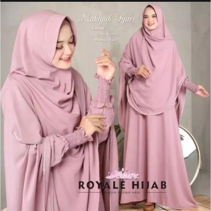 gamis syar'i MAKIYAH / gamis set hijab / gamis syar'i terbaru