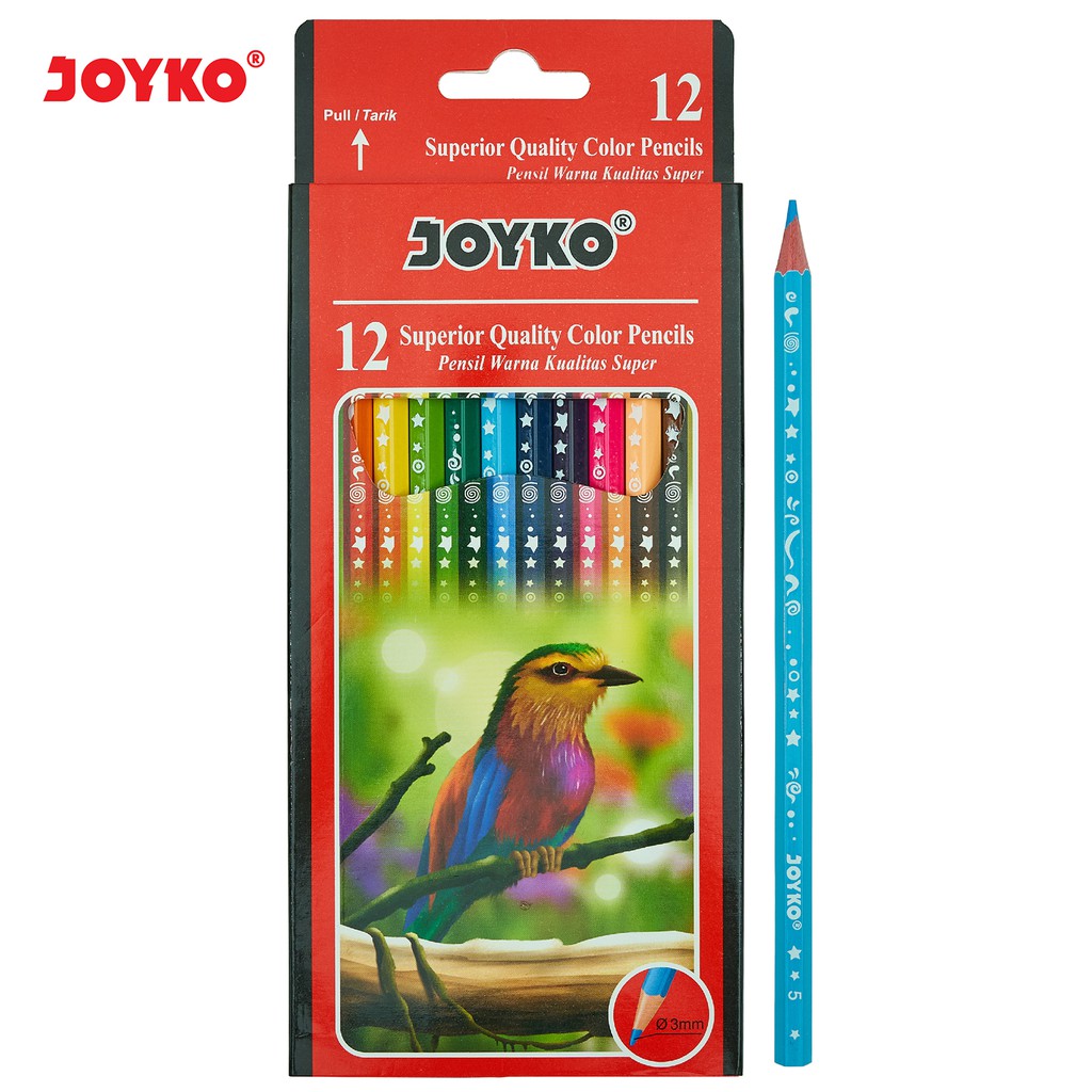 Joyko Pensil Warna Color Pencils Hexagonal Grip-12Warna CP-105