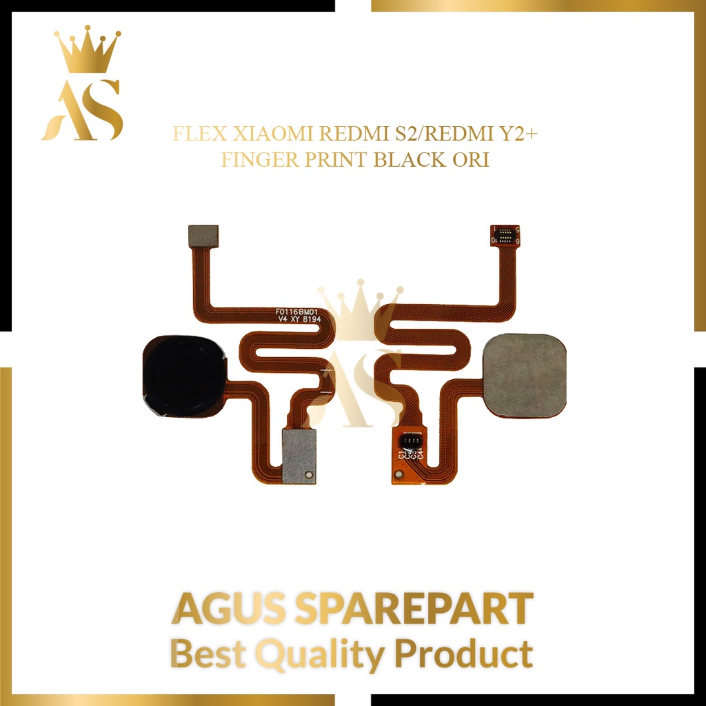FLEXIBEL XIAOMI REDMI S2 / REDMI Y2 + FINGER PRINT BLACK ORI