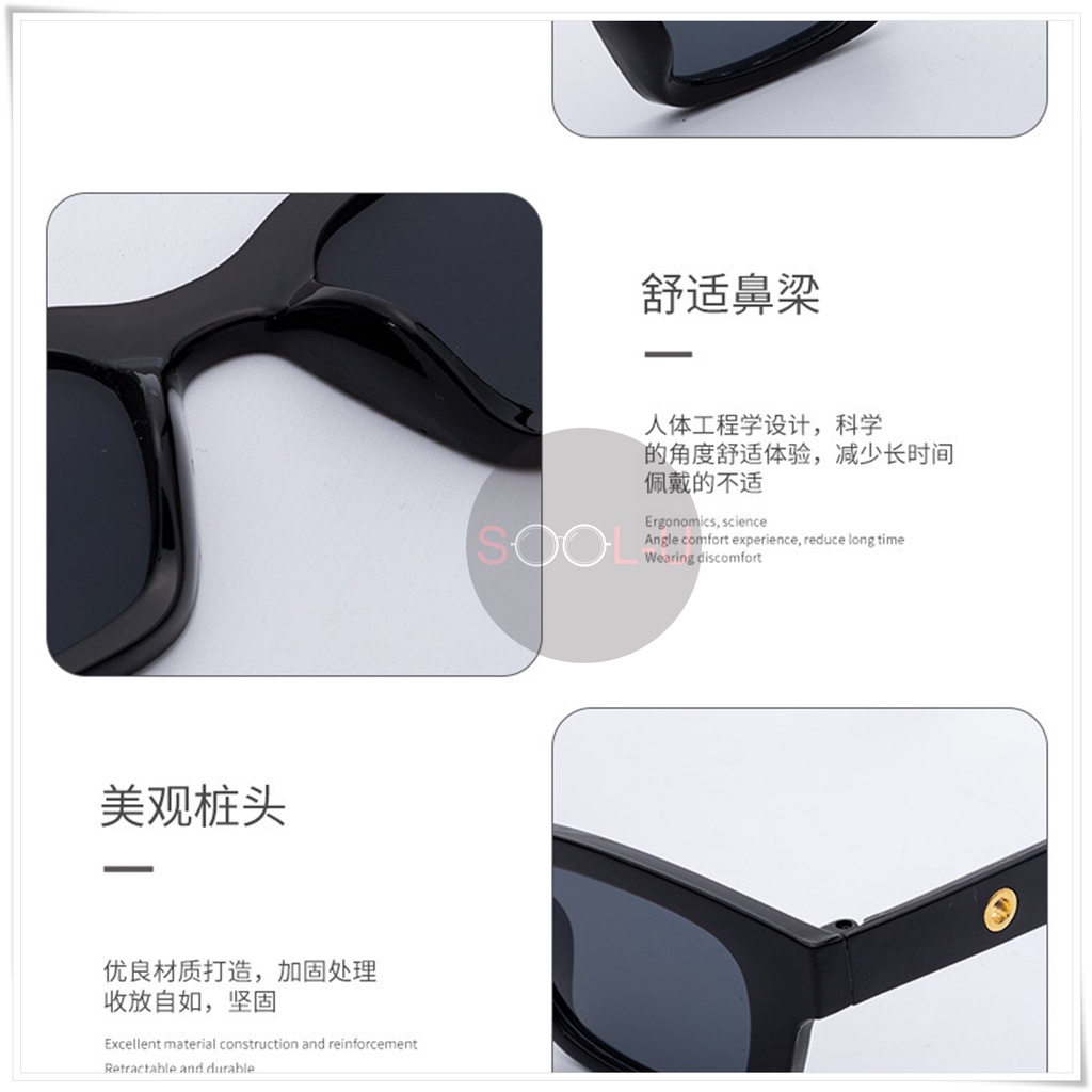 limited kacamata fashion hitam pria wanita model korea import bentuk kotak persegi panjang uv