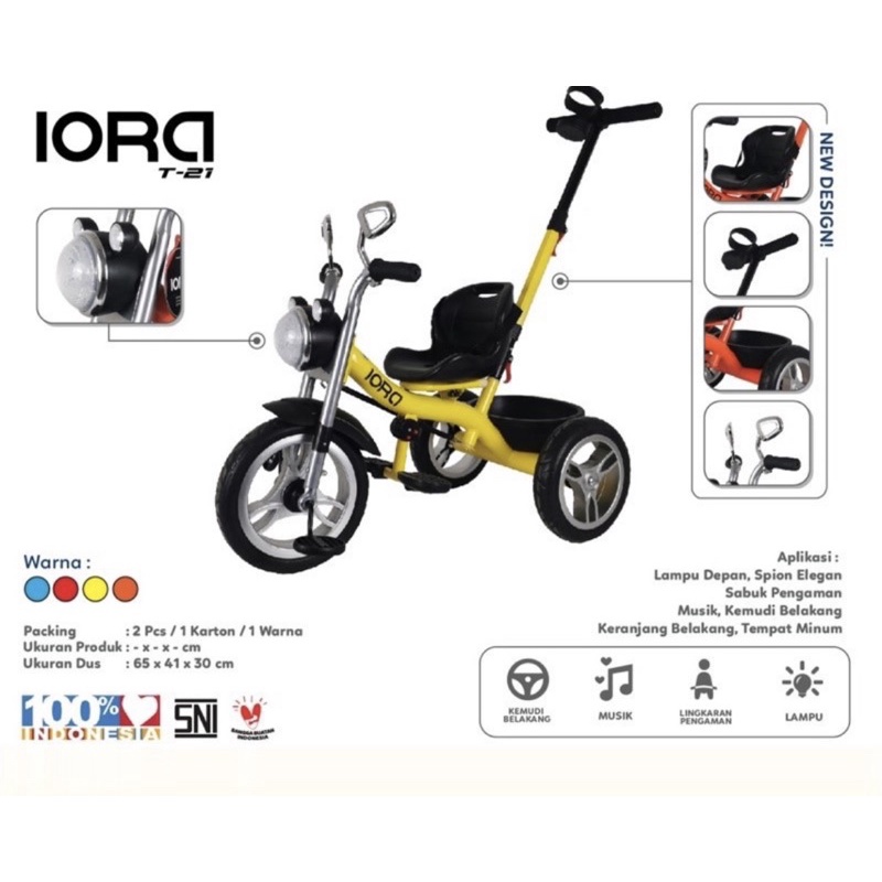 Sepeda anak / sepeda roda tiga / tricycle Iora T21 PMB New