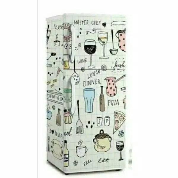 Paling Diminati Sticker kulkas 2 pintu full body motif master chef