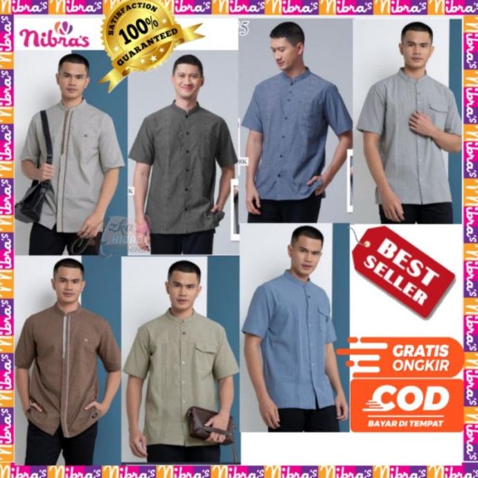 BAJU KOKO TERBARU 2021 NIBRAS NK 77 79 PRIA MODERN ATASAN LENGAN PENDE DFFV3251454