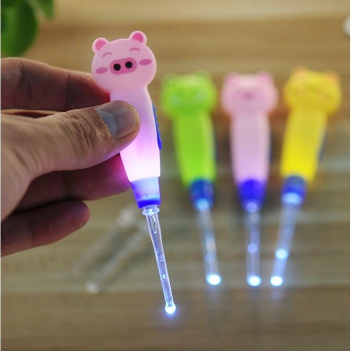 TokoPapin Korek Kuping LED Cotton Bud Alat Pembersih Telinga Korek Kuping Anak Bayi