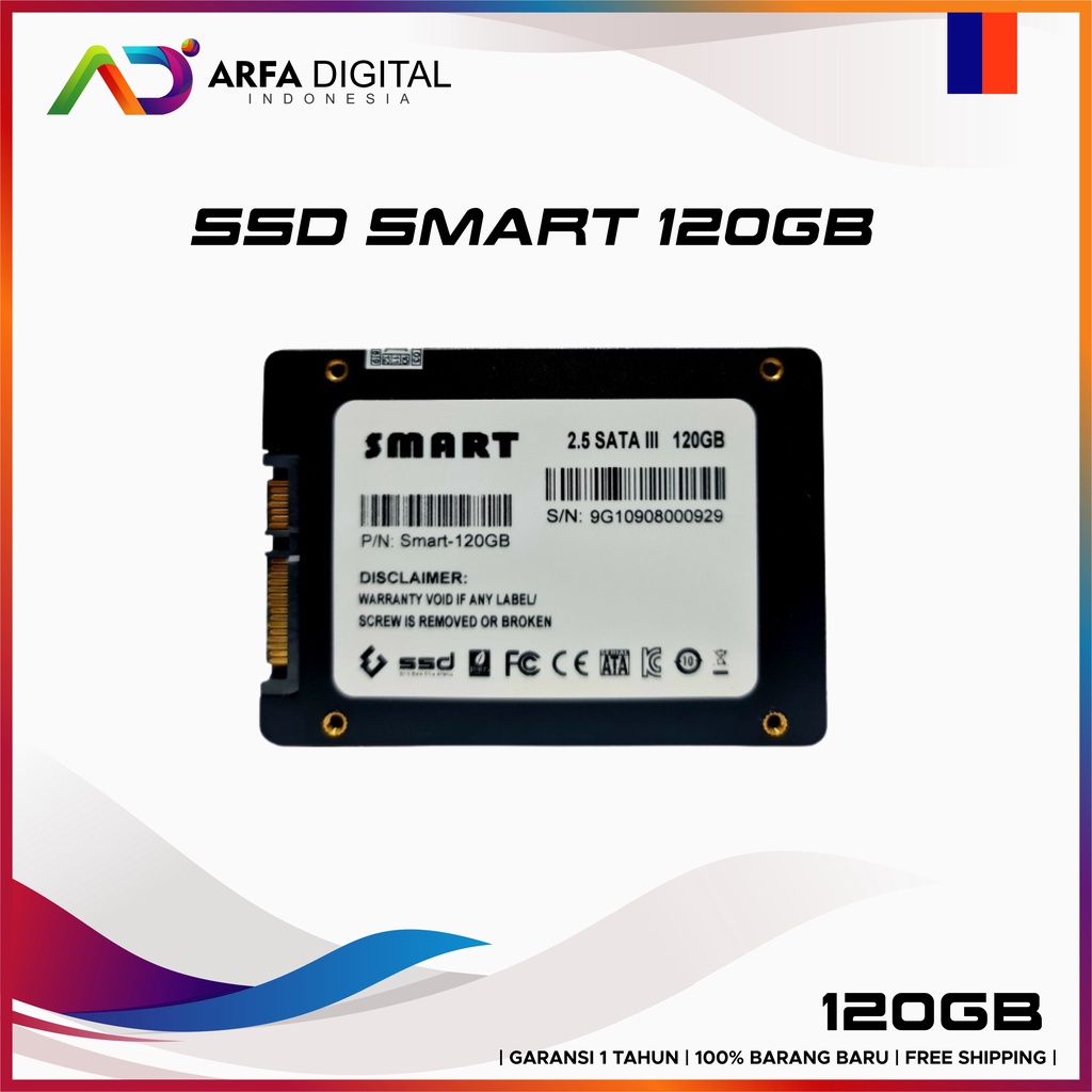 SSD 120GB Smart SATA 3 - Garansi 3 Thn - New