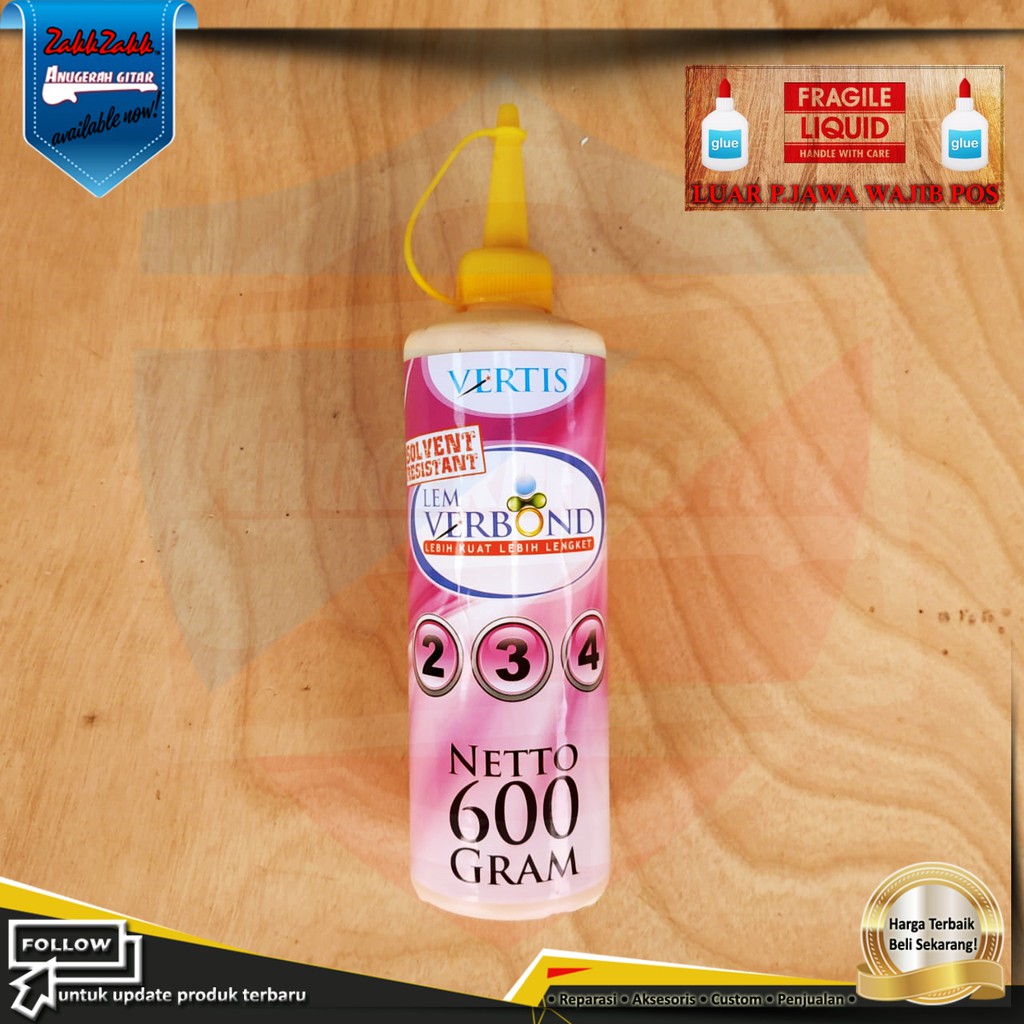 Lem Kayu Khusus Kerajinan Gitar Bass Verbond Kuat Lengket Cepat Kering