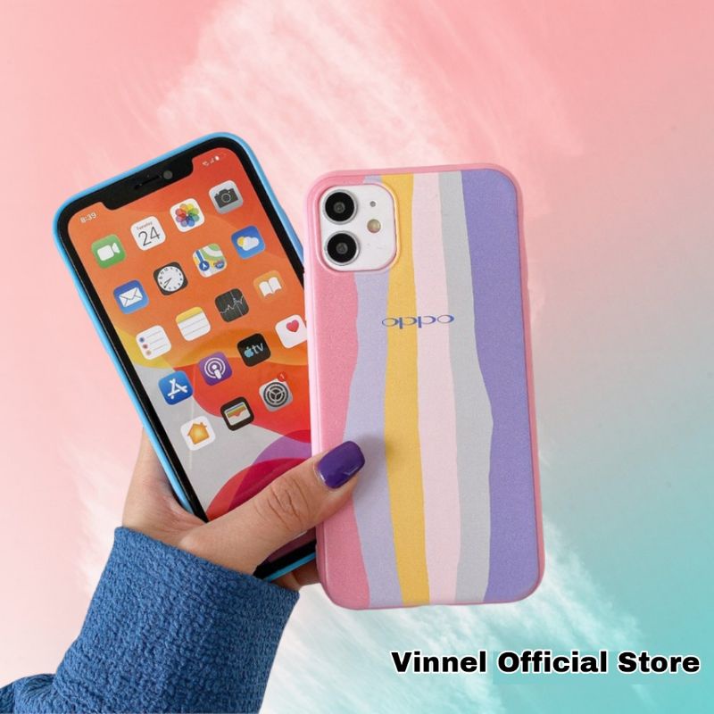 SOFTCASE RAINBOW CASE OPPO A74 A54 5G A37 A39 A57 A59 A15 A15S A53 A33 A52 A92 A12 A91