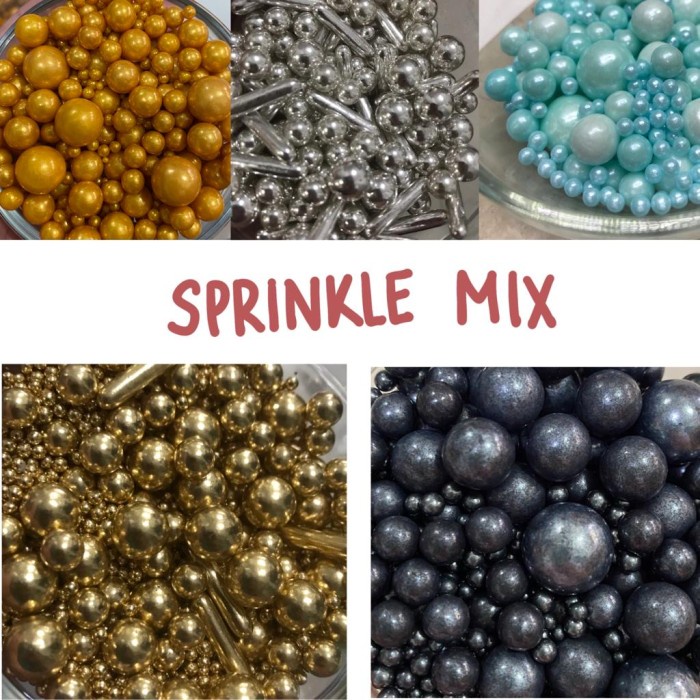 

MIXED SPRINKLES BERBAGAI BENTUK UKURAN 500 GR - DEKORASI KUE HIASAN CUPCAKE TOPPER