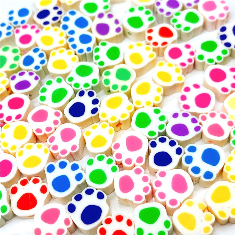 20pcs Manik-Manik Polymer Clay Motif Ekspresi Wajah Warna Campur Ukuran 8mm