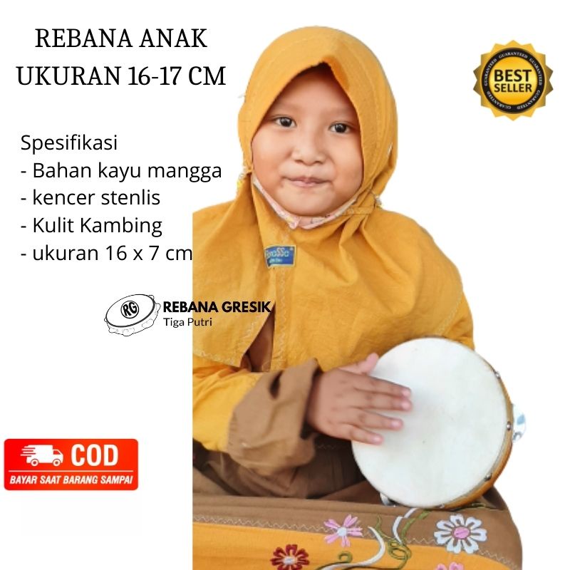 Mainan Edukasi Alat Musik Tradisional Anak laki-laki Perempuan Rebana Hadroh Banjari Murah Sholawat Terbangan