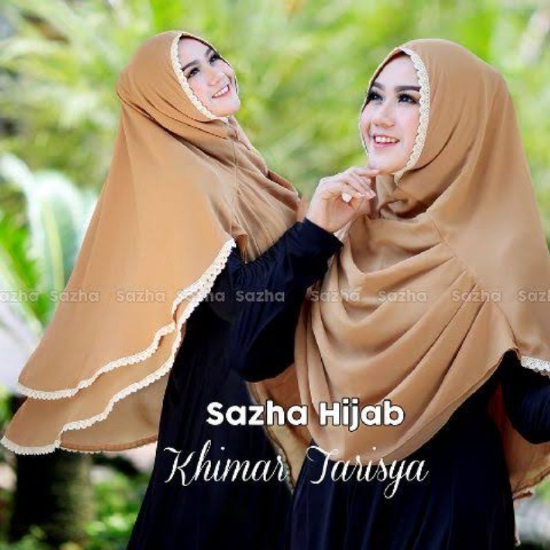 KHIMAR CERUTY JUMBO NON PET 2 LAYER / CERUTY JUMBO WARNA MOCCA