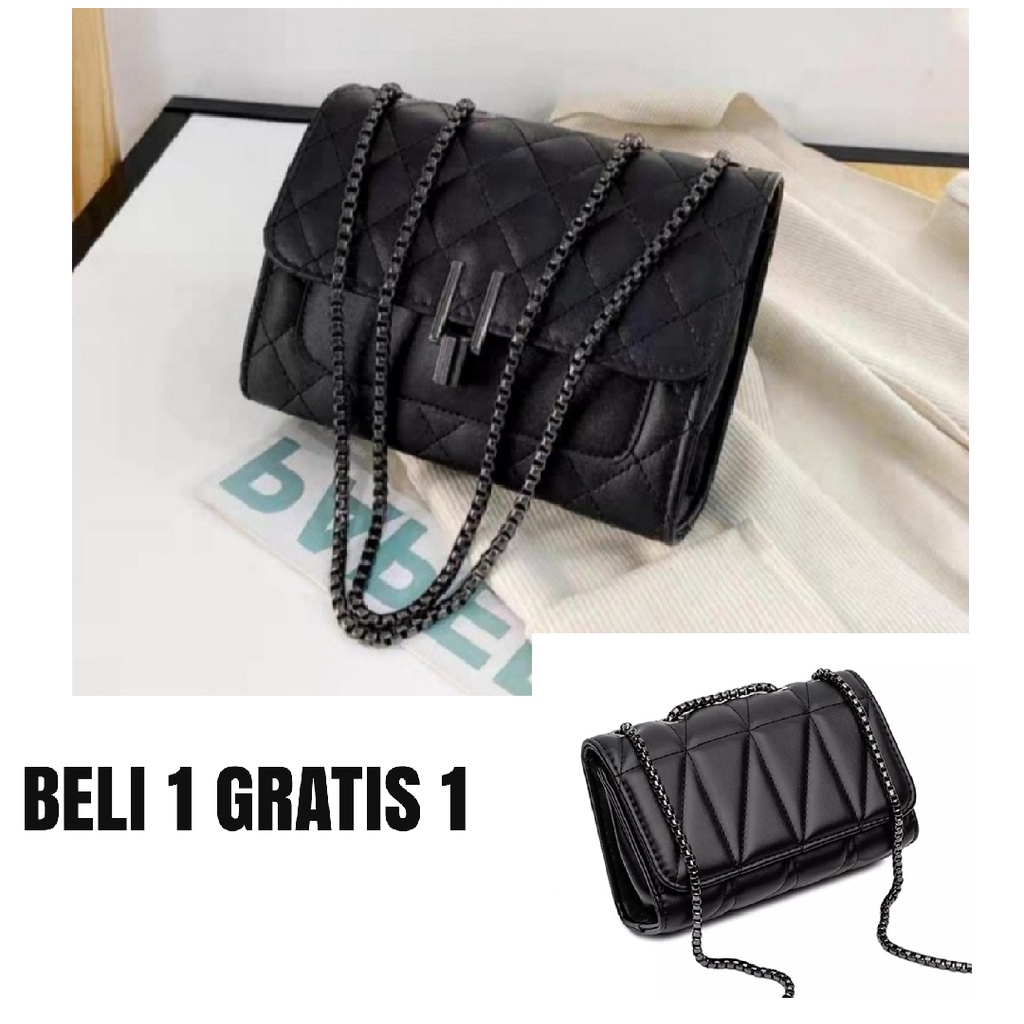 NEW PRODUK...!! COD BELI 1 GRATIS 1 TAS SELEMPANG WANITA simple elegan