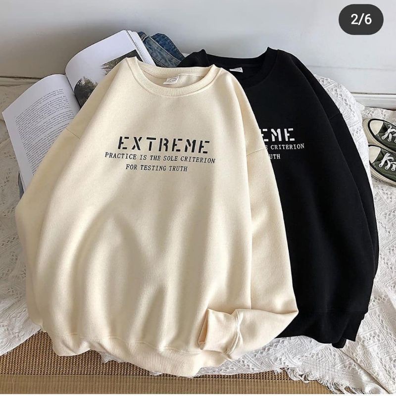 EXTREME SWEATER WANITA &amp; PRIA PREMIUM TEBAL CREWNECK