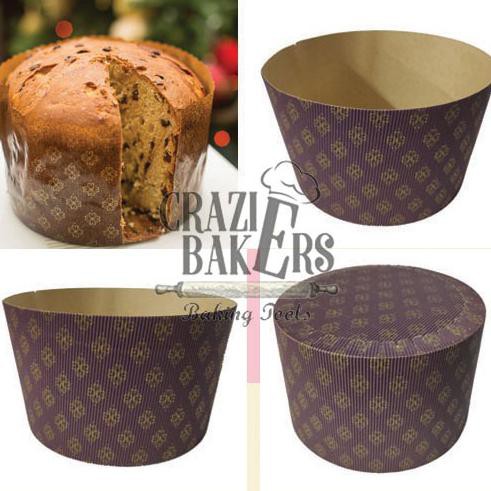 

Mangkok Kue/Roti Panettone (Panettone Baking Cup) - 5 Cup (Set) 15Cm - Cokelat Ready Stok