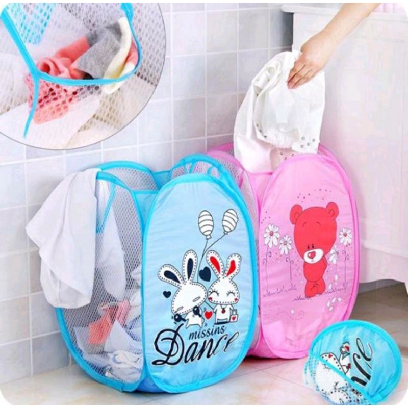 Laundry Bag Tempat Baju Kotor Keranjang Baju Kotor Keranjag Pakaian Box Motif