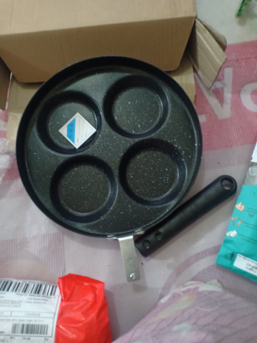 Teenra Frying Pan / Panci Telur Omelet Egg Non-stick ( 4 Lubang, 24 Cm )