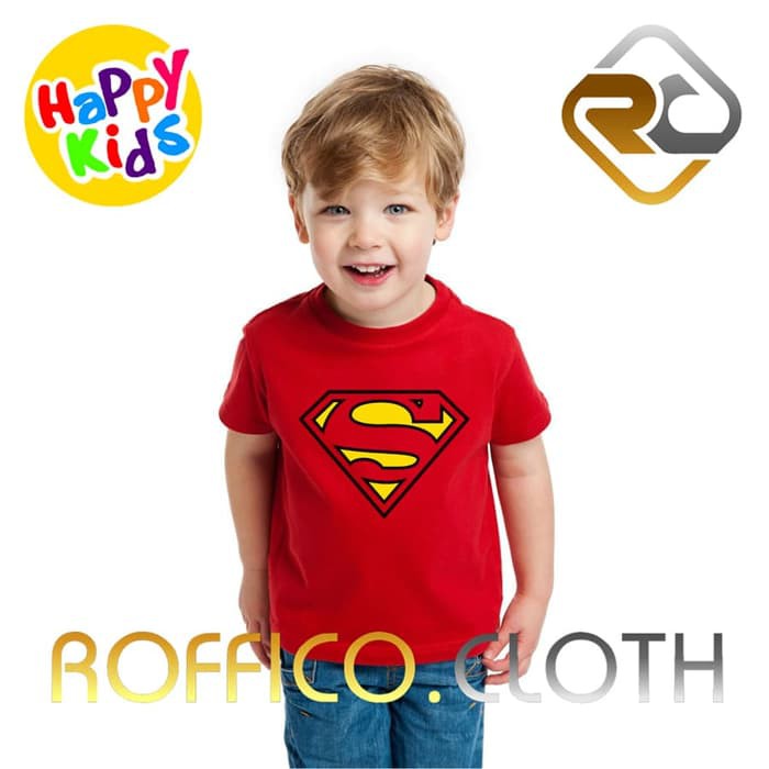Tshirt Baju Kaos Anak Logo Superman