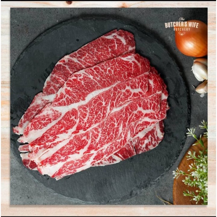 

US SHORTRIB BONELESS PRIME CAB / US BEEF BBQ - KARUBI SLICE -+250GRAM