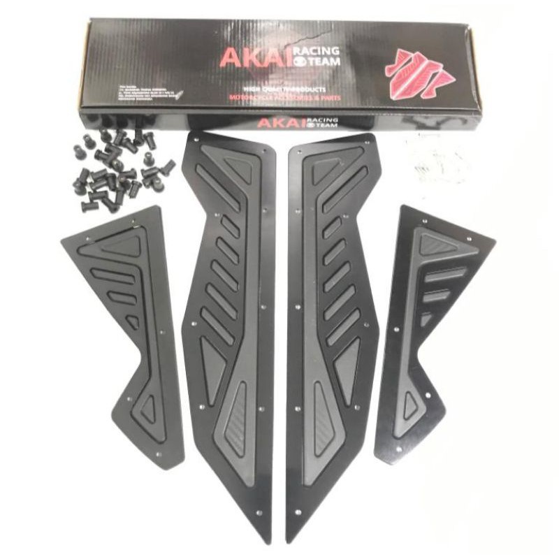 Plat Bordes Nmax Lama 2015-2019 Full Cnc / Pijakan Kaki Nmax / Karpet Nmax Lama Akai Racing