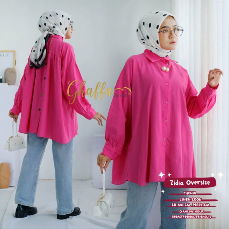 Blouse oversize muslimah / Zidia oversize by ghaffa the label / Oversize muslimah polos