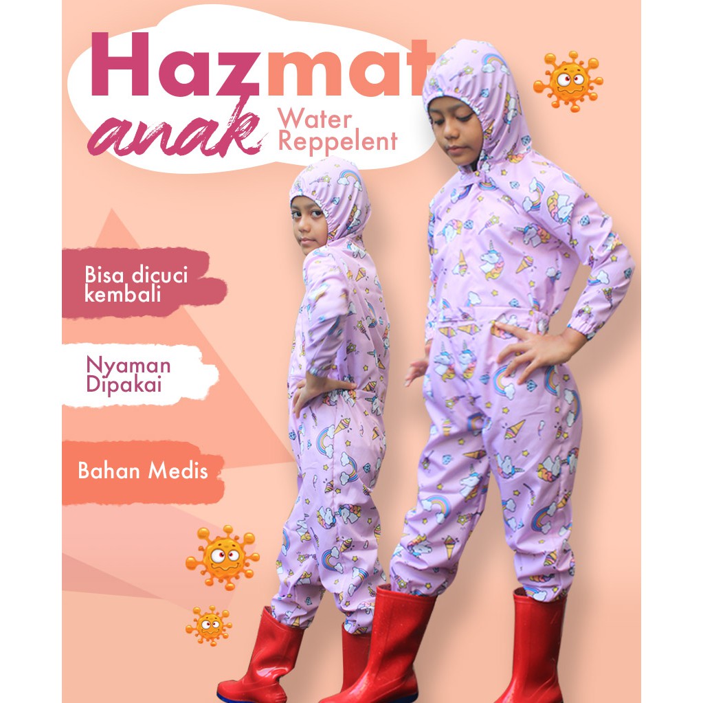 HAZMAT APD COVERALL MOTIF UNTUK ANAK
