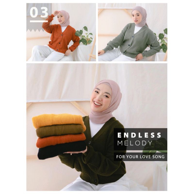 SHIREN CARDY RAJUT STARDA LENGAN BALON KARDIGAN KANCING-7