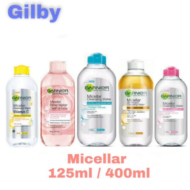 Garnier Micellar Water 125 | 400 ml | Sensitive / Acne / Oil / Rose / Vit c