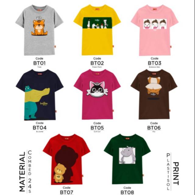 BRYLEA T-SHIRT Anak Motif Lucu XS - XL