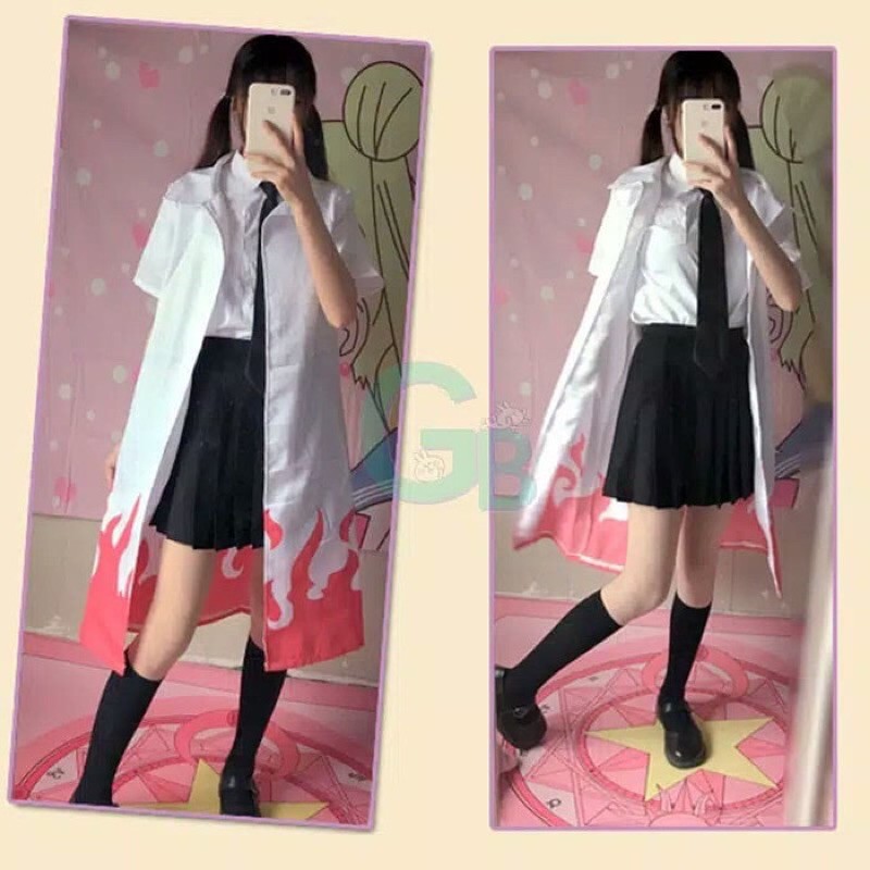 JUBAH KIMONO IMPORT YONDAIME HOKAGE ANIME NARUTO COSPLAY PRIA JEPANG