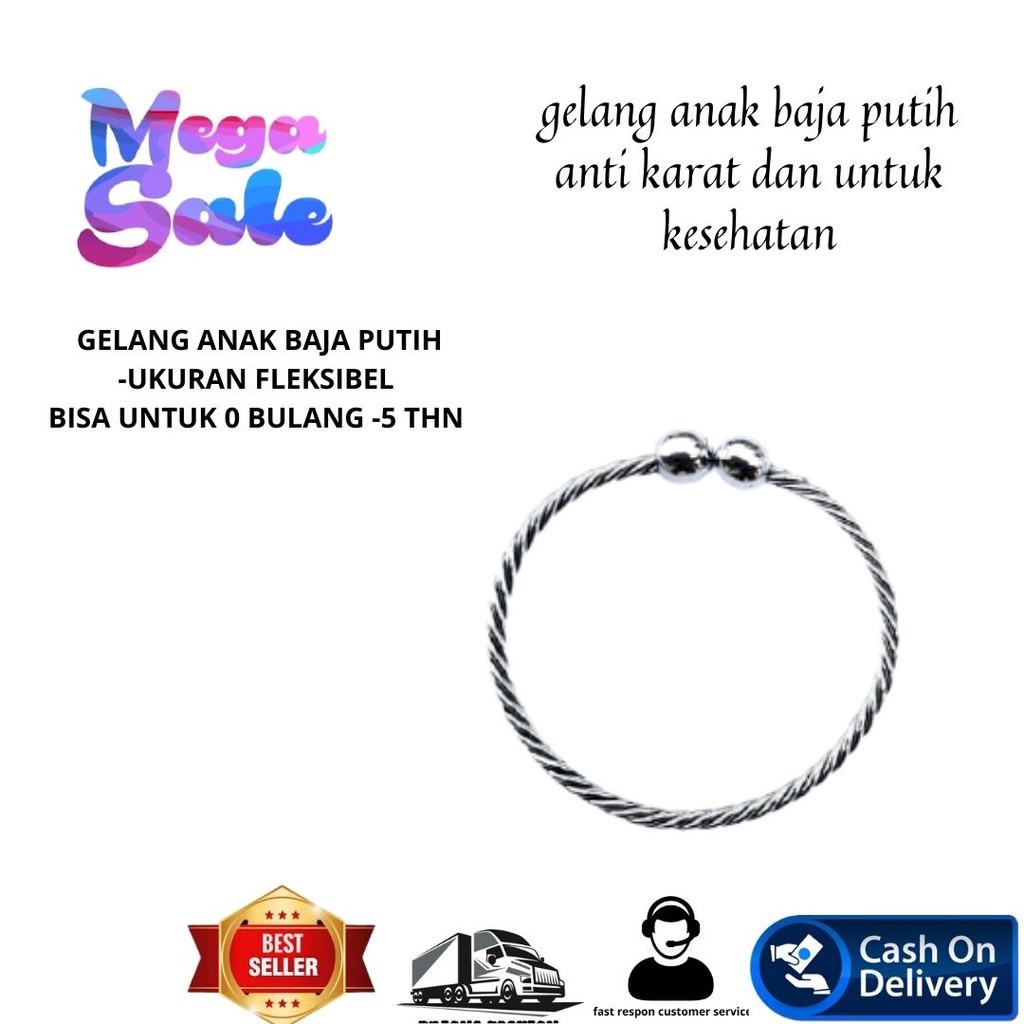 GELANG BAYI /GELANG MONEL/GELANG KESEHATAN/GELANG ANAK/GELANG BALITA/GELANG ANTI KARAT