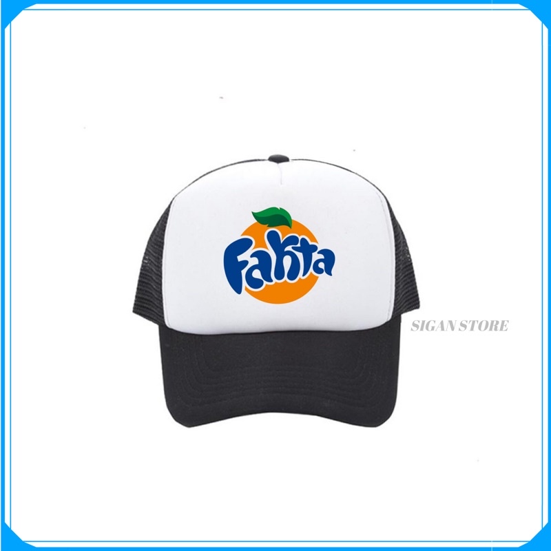 Topi Trucker Fakta - HITAM PUTIH