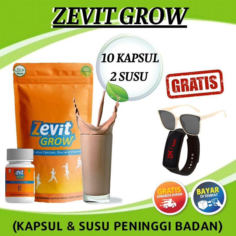 [SIAP KIRIM] ZEVIT GROW - Suplemen Peninggi Badan Dan Susu Peninggi Badan