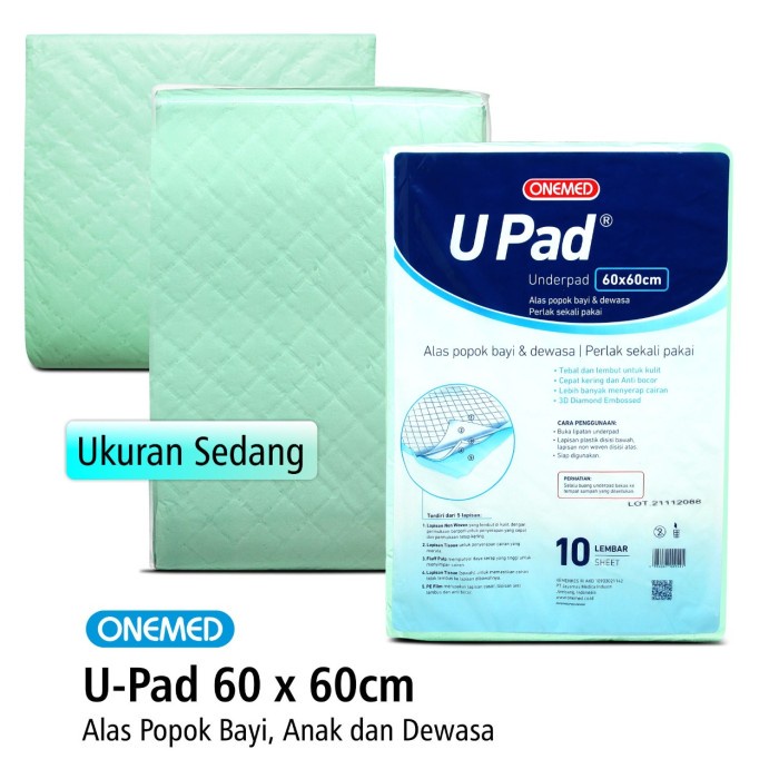 Underpad 60x60cm Onemed Pak Isi 10 Lembar OJB