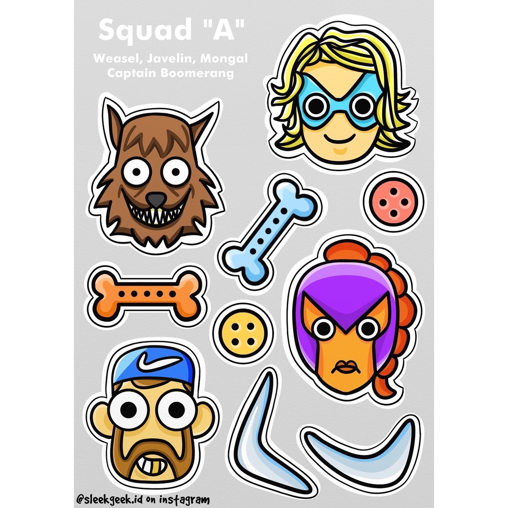 

Sleekgeek Collectibes Vinyl Kiss Cut Sticker Serbaguna Gambar The Suicide Squad