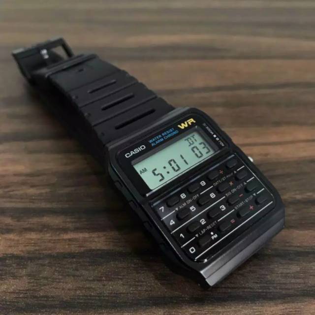 Bisa COD!!READY JAM TANGAN CASIO CA-53W-1Z ORIGINAL - DATABANK CA53W CA53 KALKULATOR CALCULATOR HTAM