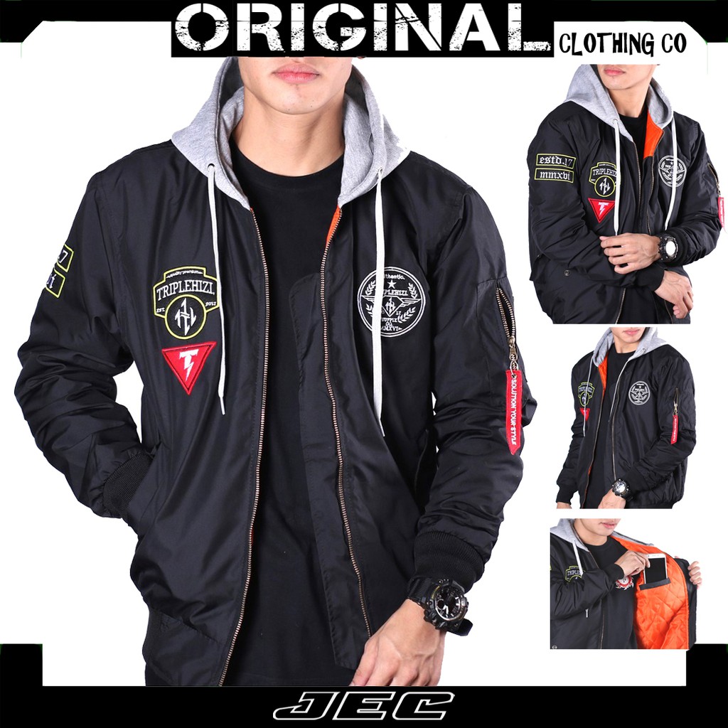 jaket bomber hoodie